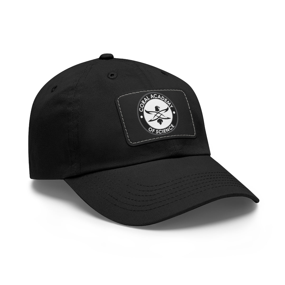 Coral Academy Dad Hat with Leather Patch