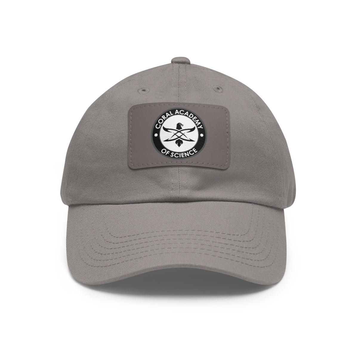 Coral Academy Dad Hat with Leather Patch