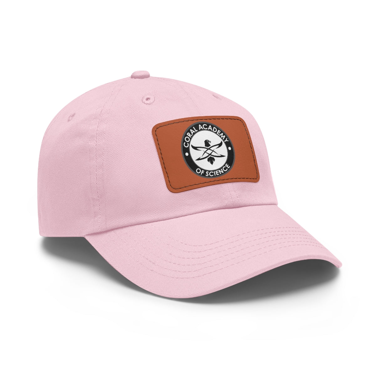 Coral Academy Dad Hat with Leather Patch