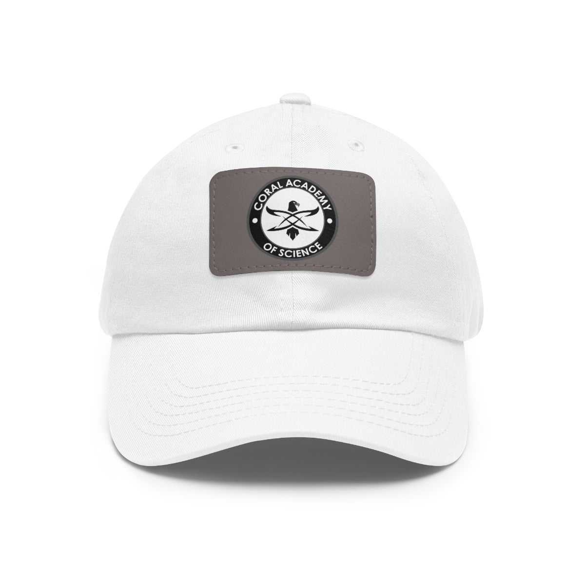 Coral Academy Dad Hat with Leather Patch