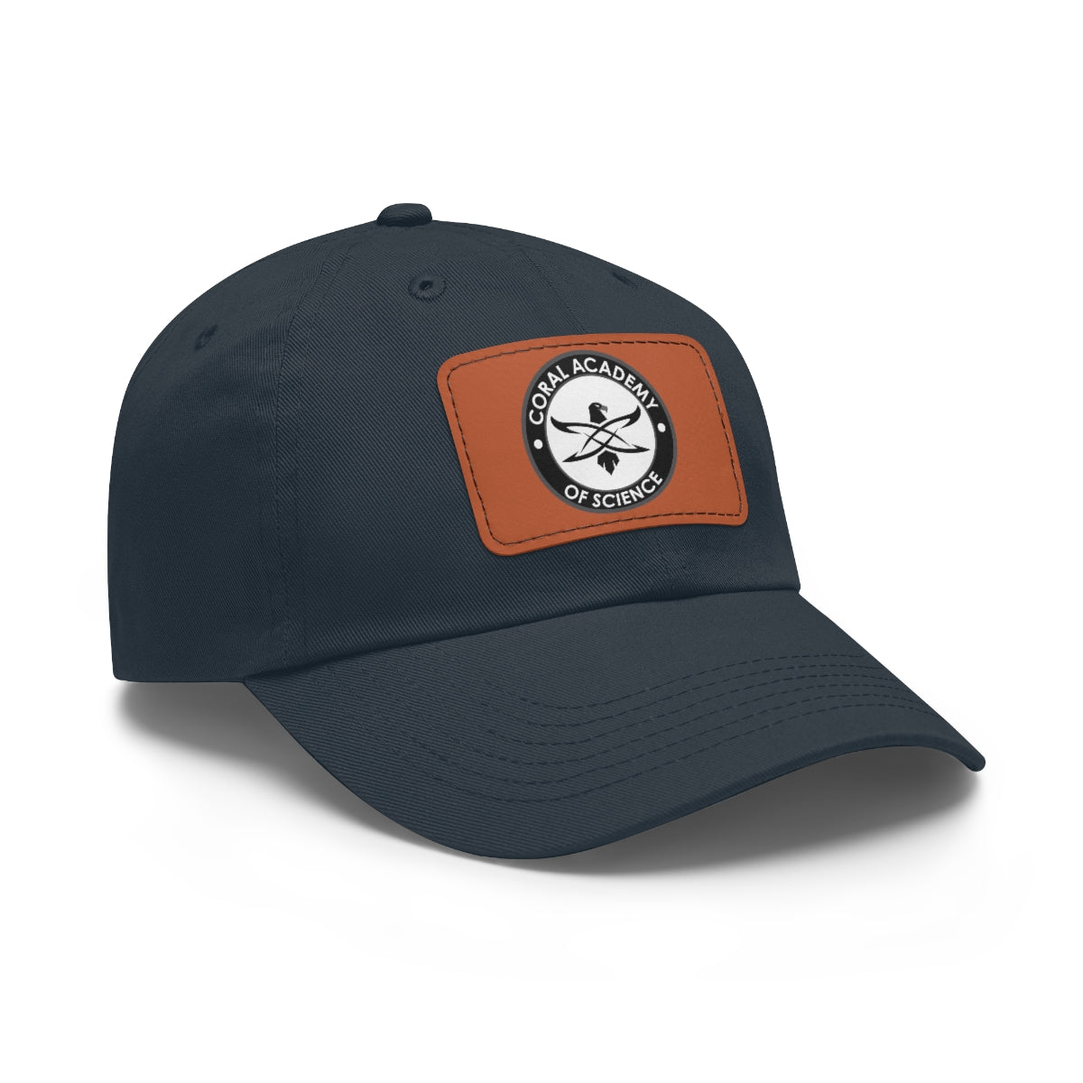 Coral Academy Dad Hat with Leather Patch