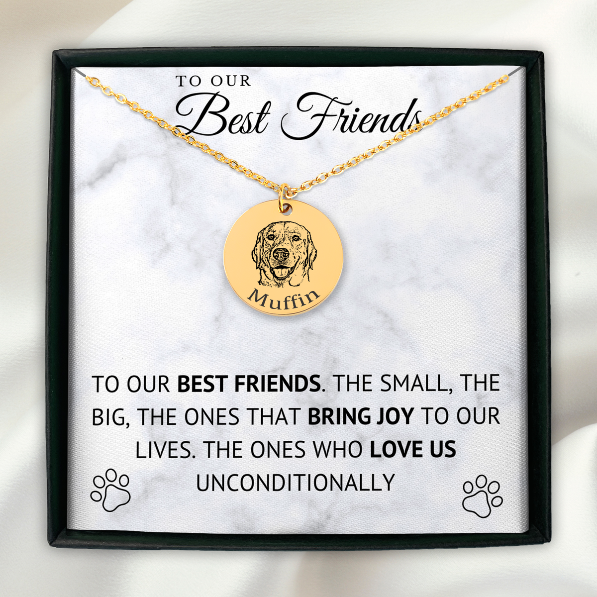 Custom Dog Portrait Necklace