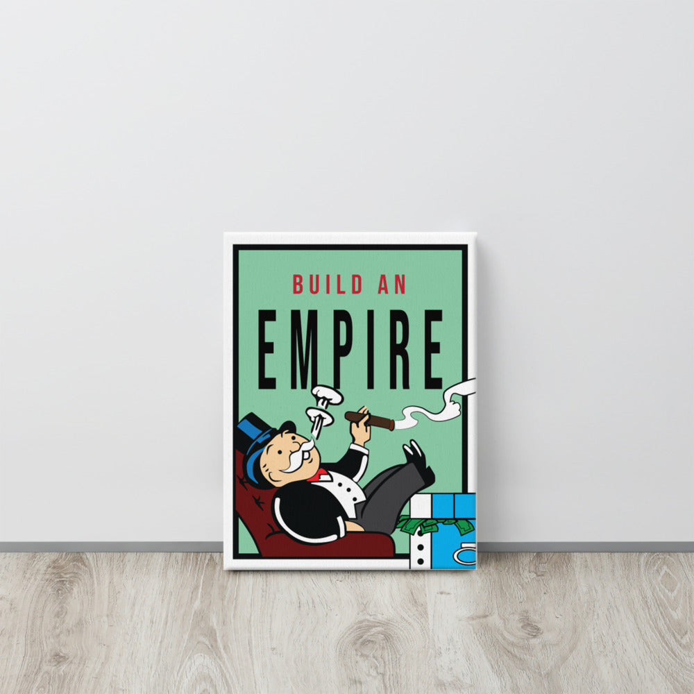 Monopoly Build An Empire Inspirational Canvas Print