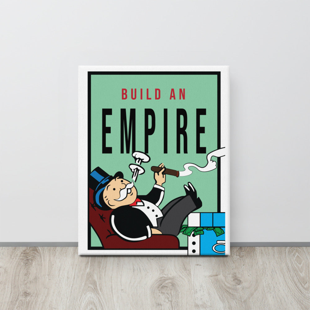 Monopoly Build An Empire Inspirational Canvas Print