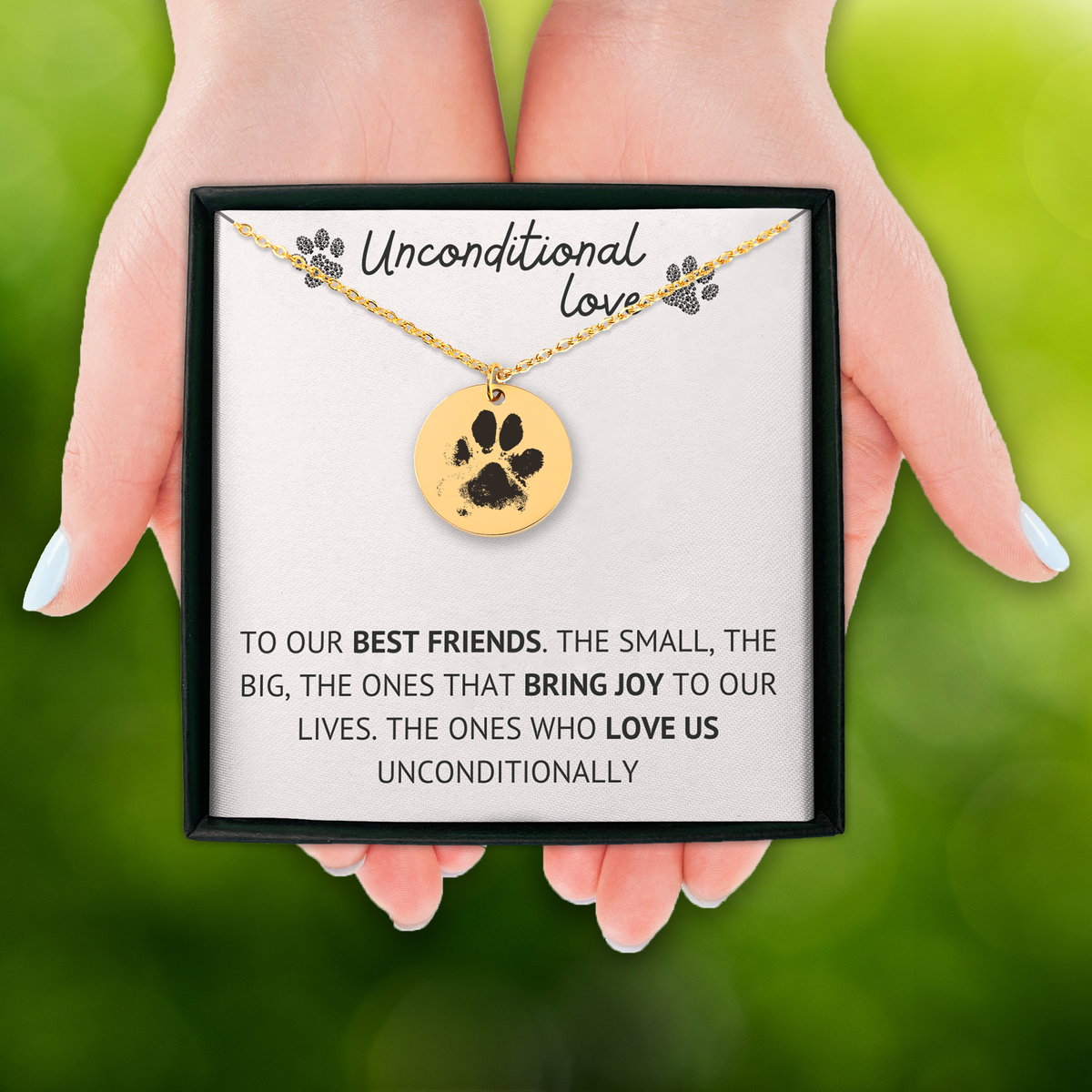 Custom Paw Print Necklace