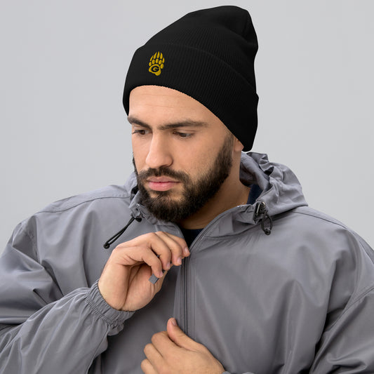 Black 10U Grizzlies Embroidered Cuffed Beanie