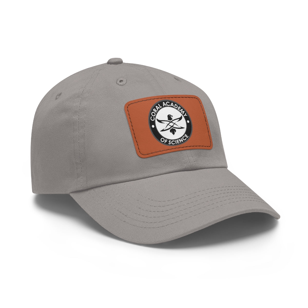 Coral Academy Dad Hat with Leather Patch