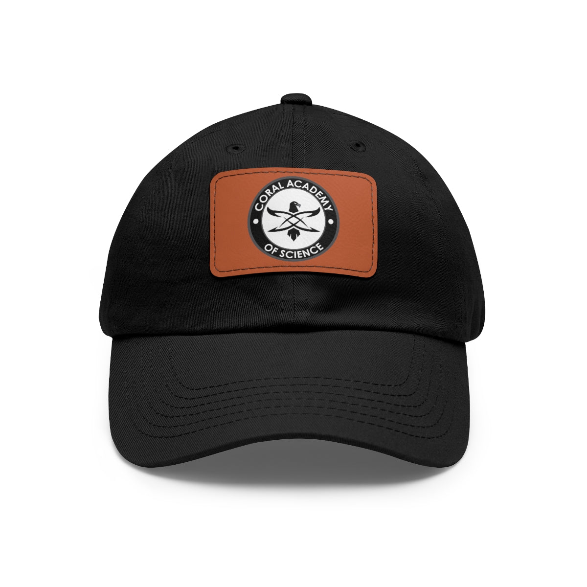Coral Academy Dad Hat with Leather Patch