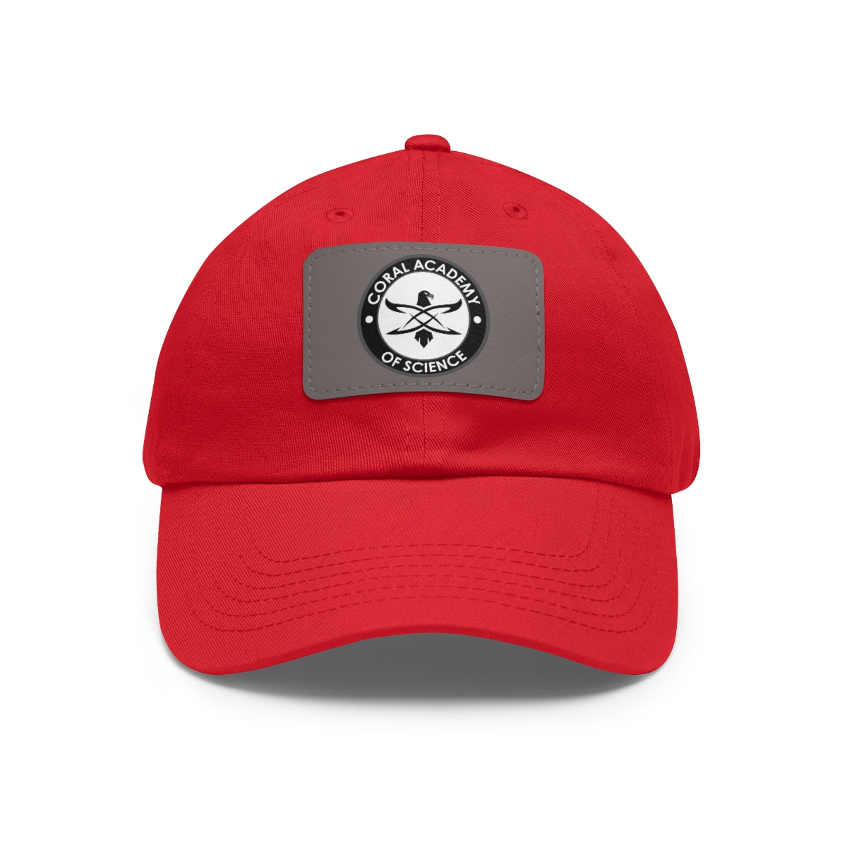 Coral Academy Dad Hat with Leather Patch