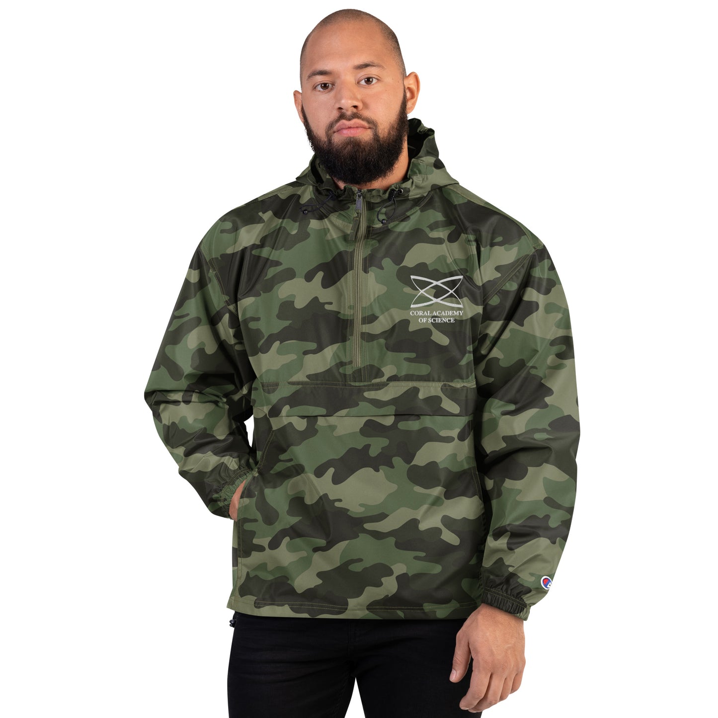 Coral Academy Embroidered Champion Packable Jacket