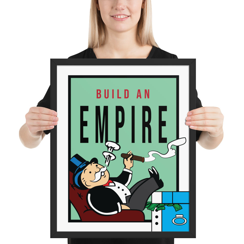 Monopoly Inspirational Build An Empire Framed Poster