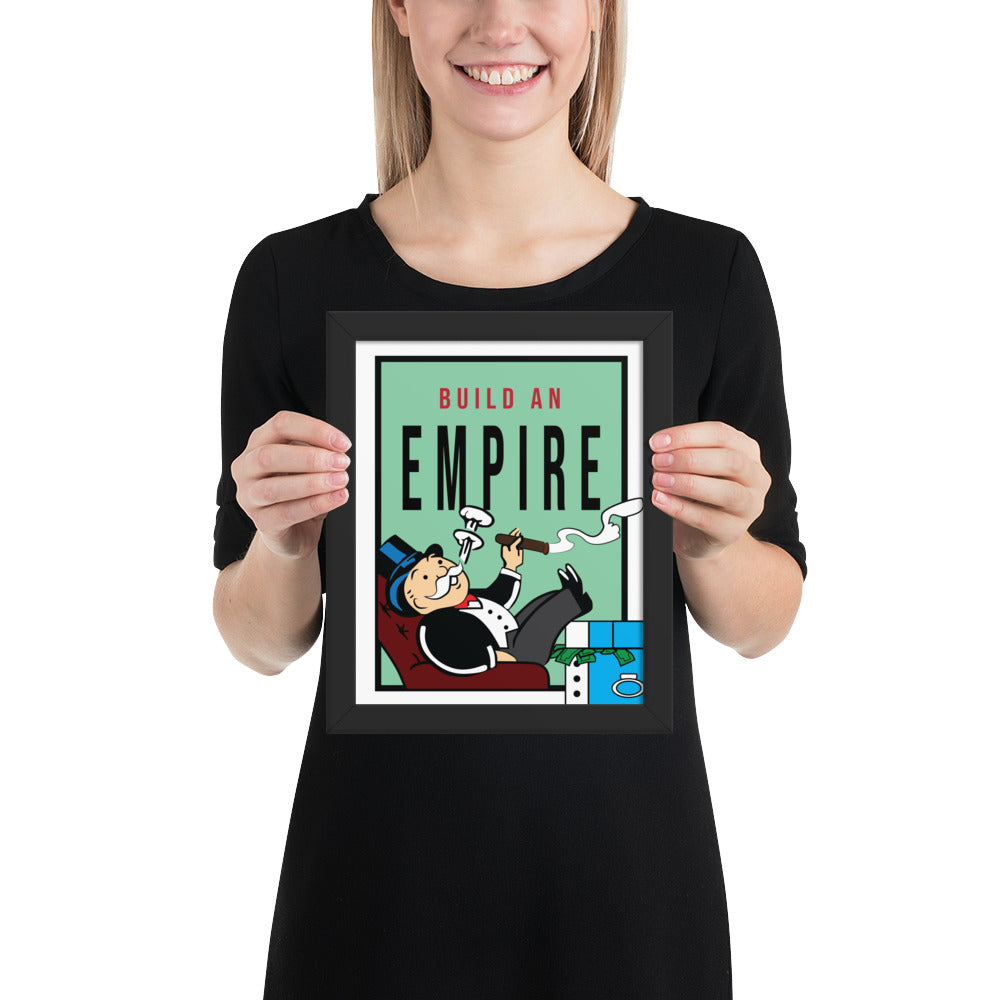 Monopoly Inspirational Build An Empire Framed Poster