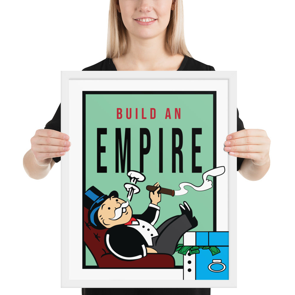 Monopoly Inspirational Build An Empire Framed Poster