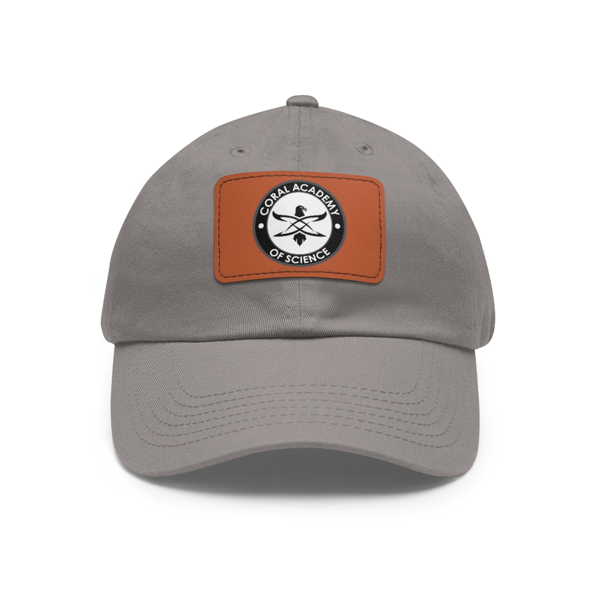 Coral Academy Dad Hat with Leather Patch