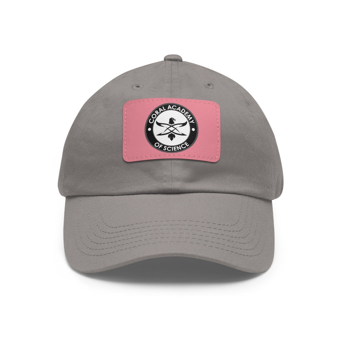 Coral Academy Dad Hat with Leather Patch