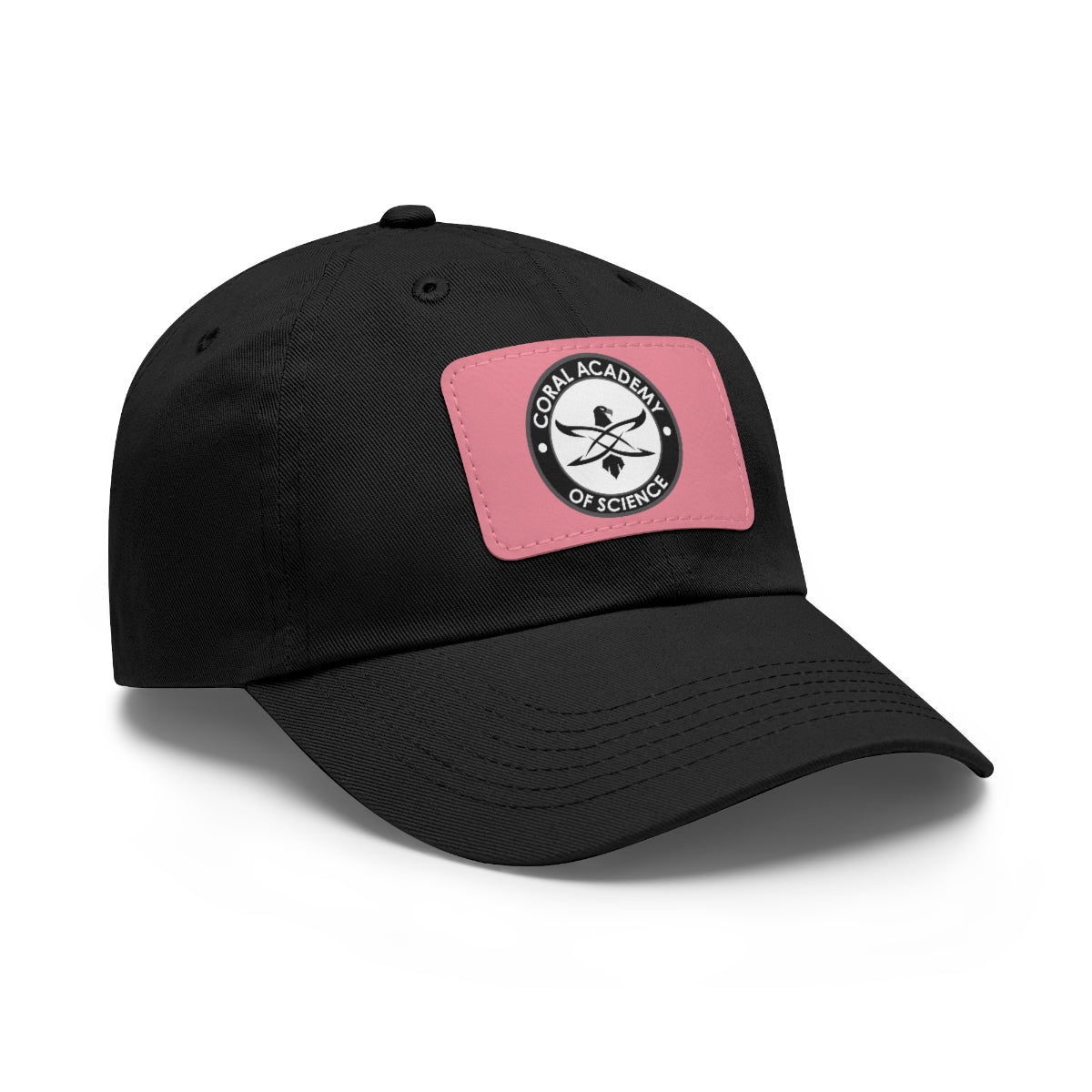 Coral Academy Dad Hat with Leather Patch