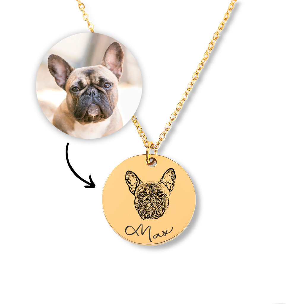 Custom Dog Portrait Necklace
