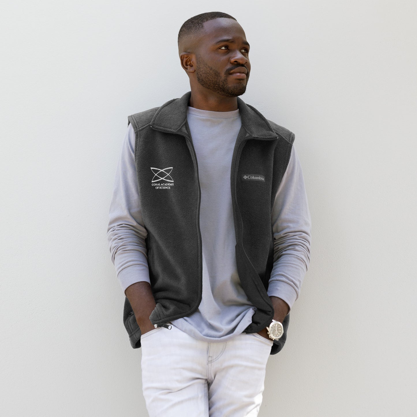 Coral Academy Embroidered Men’s Columbia Falcon Fleece Vest