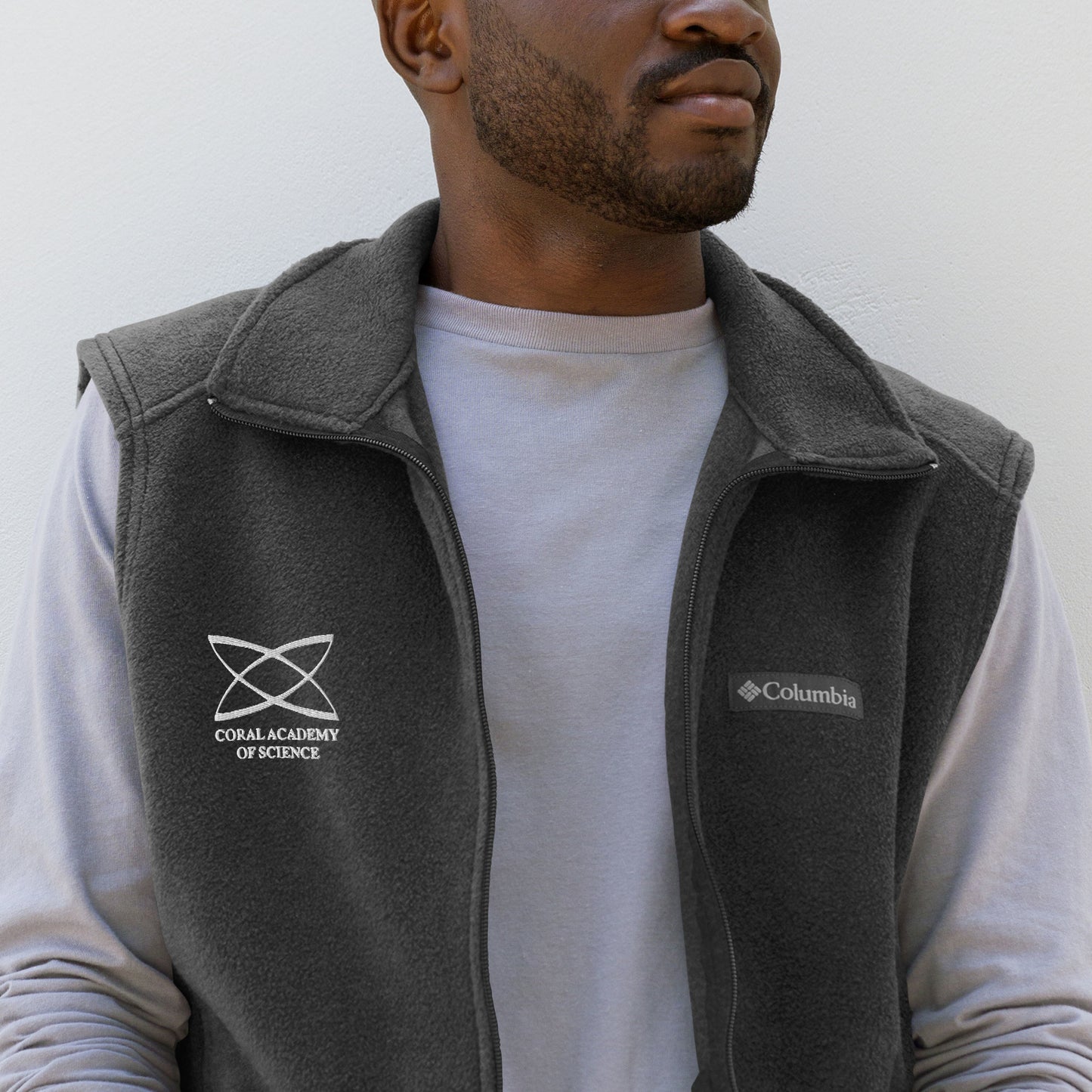 Coral Academy Embroidered Men’s Columbia Falcon Fleece Vest