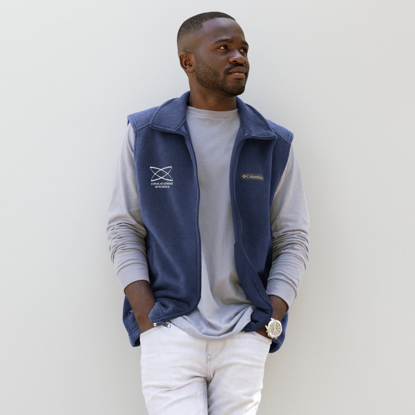 Coral Academy Embroidered Men’s Columbia Falcon Fleece Vest