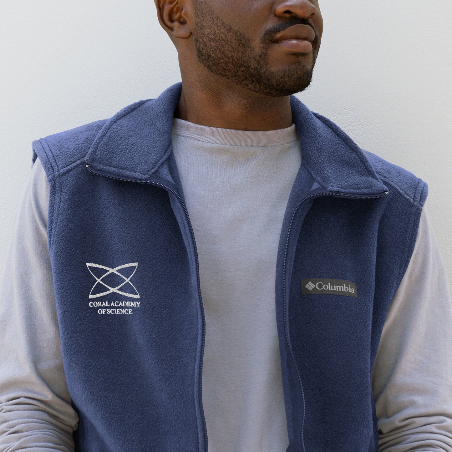 Coral Academy Embroidered Men’s Columbia Falcon Fleece Vest