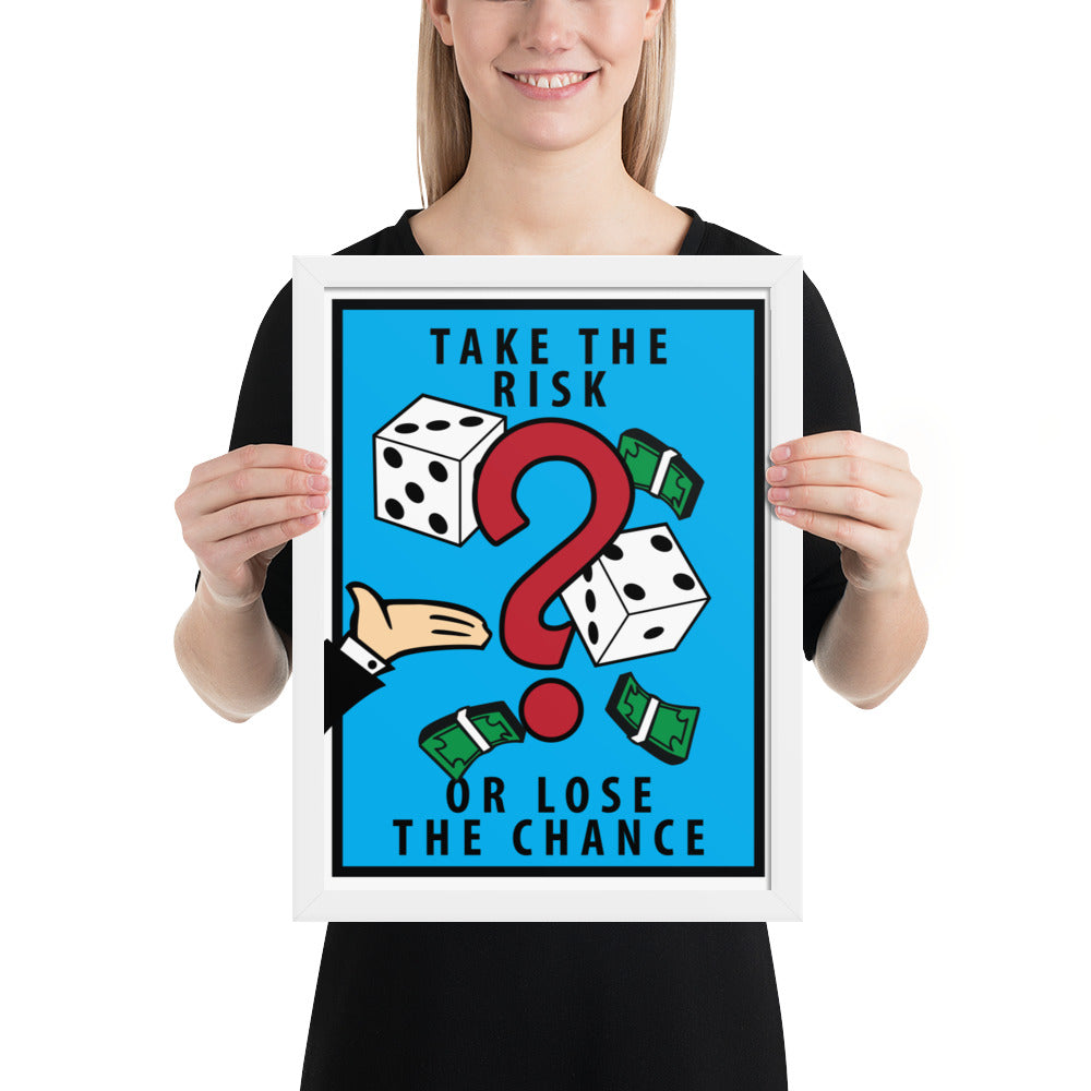 Take the Risk Monopoly Motivational Inspirational Framed Photo Paper Poster