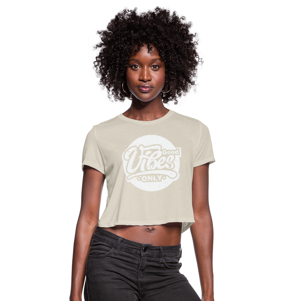 Good Vibes Only Women's Cropped T-Shirt - dust