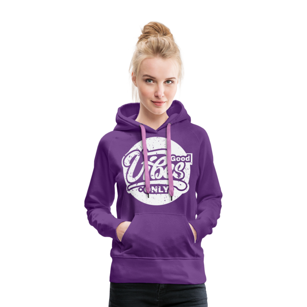 Good Vibes Only Women’s Premium Hoodie - purple