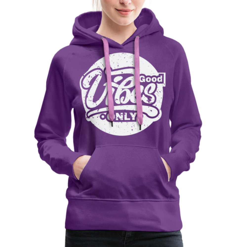 Good Vibes Only Women’s Premium Hoodie - purple