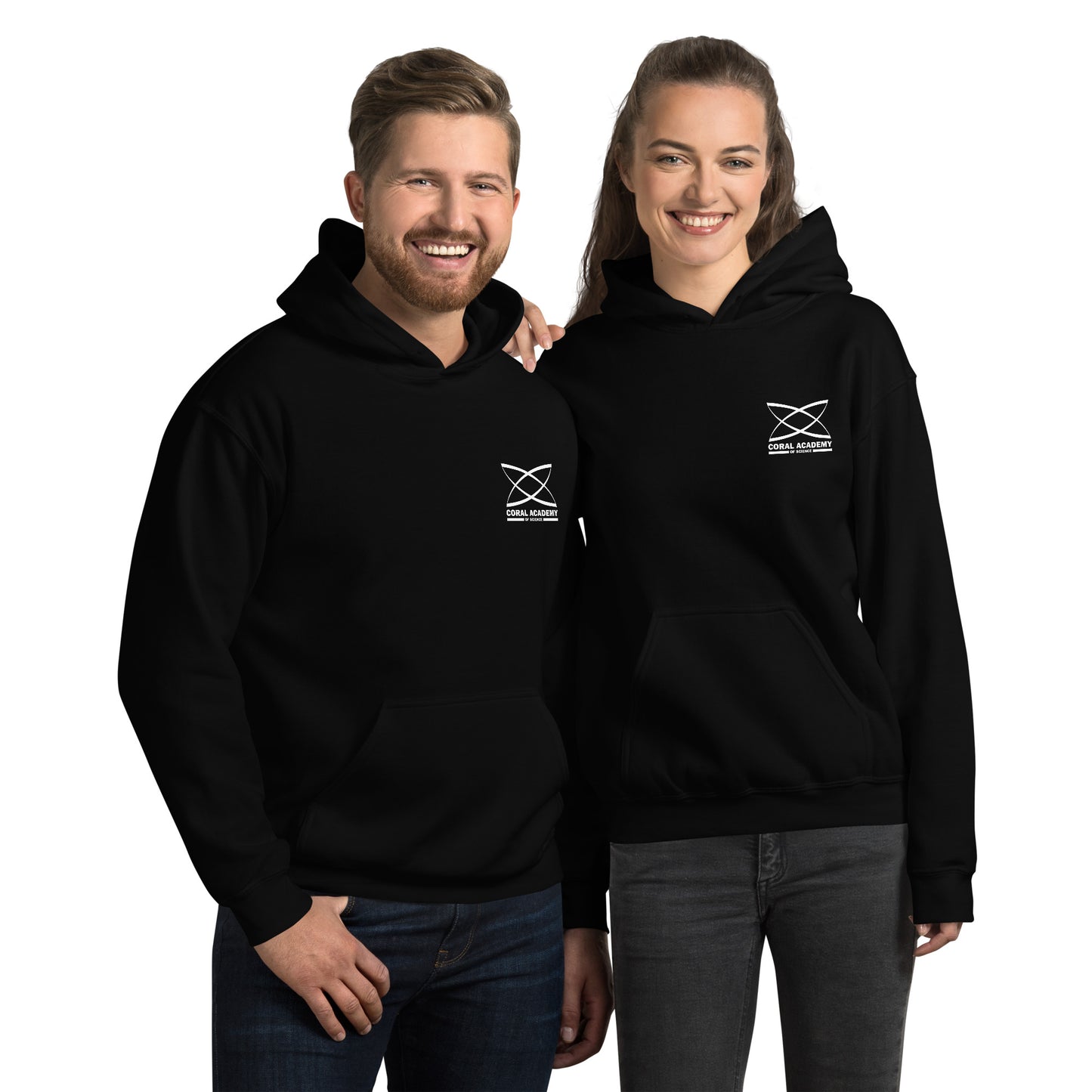 Coral Pocket Logo Unisex Hoodie