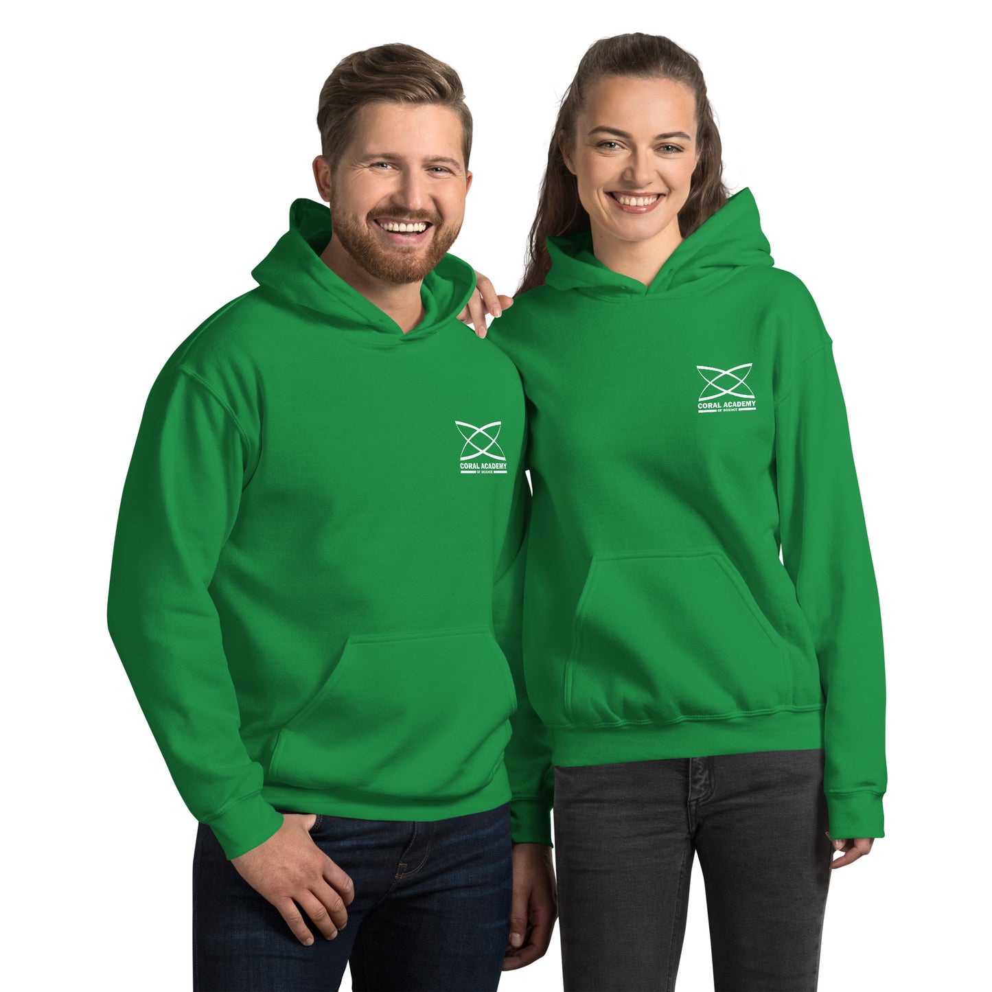 Coral Pocket Logo Unisex Hoodie
