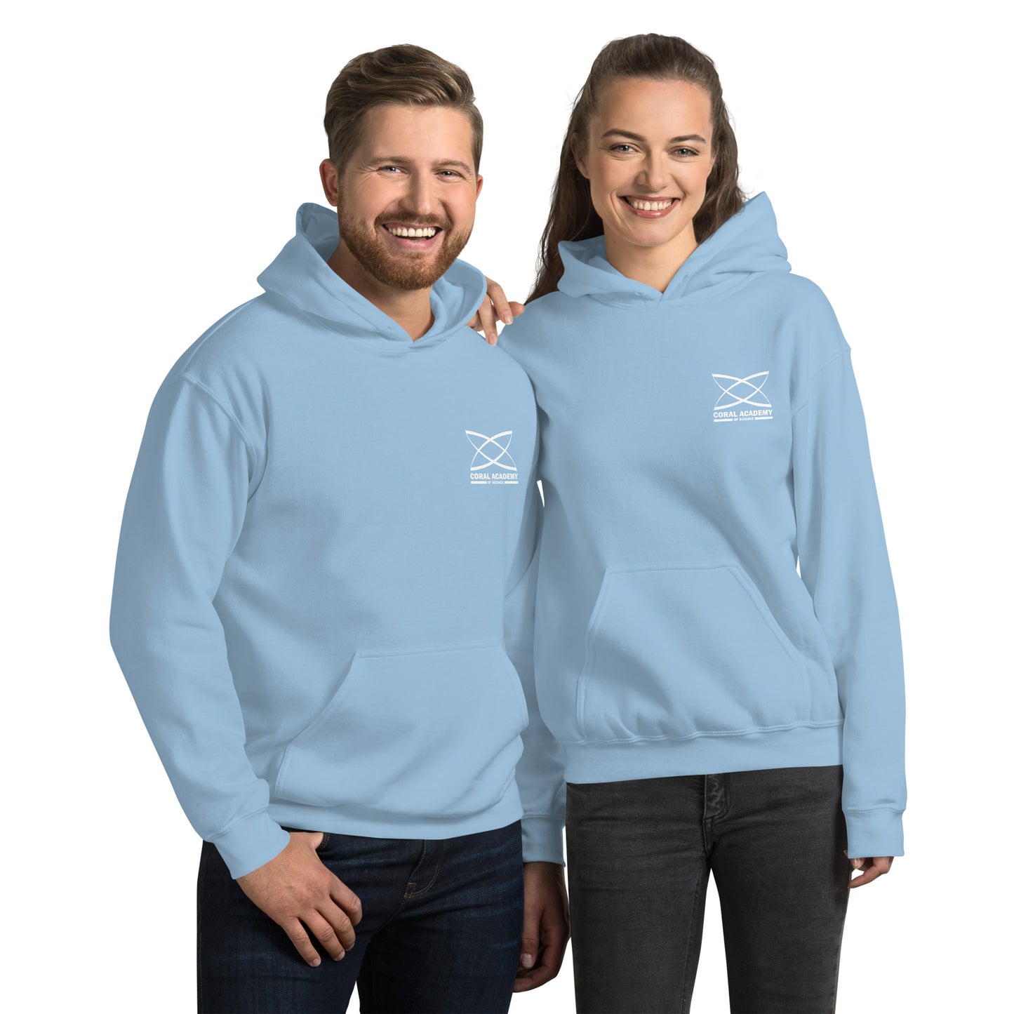 Coral Pocket Logo Unisex Hoodie