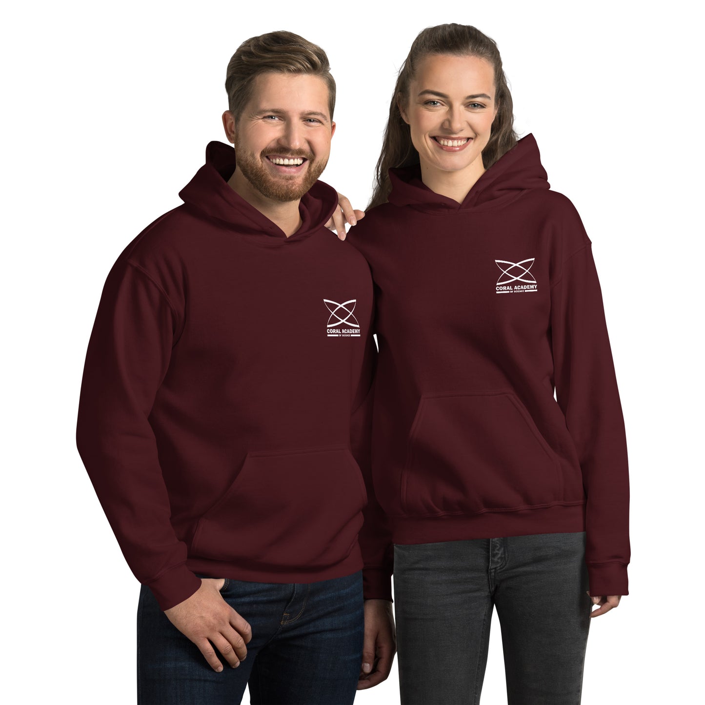 Coral Pocket Logo Unisex Hoodie