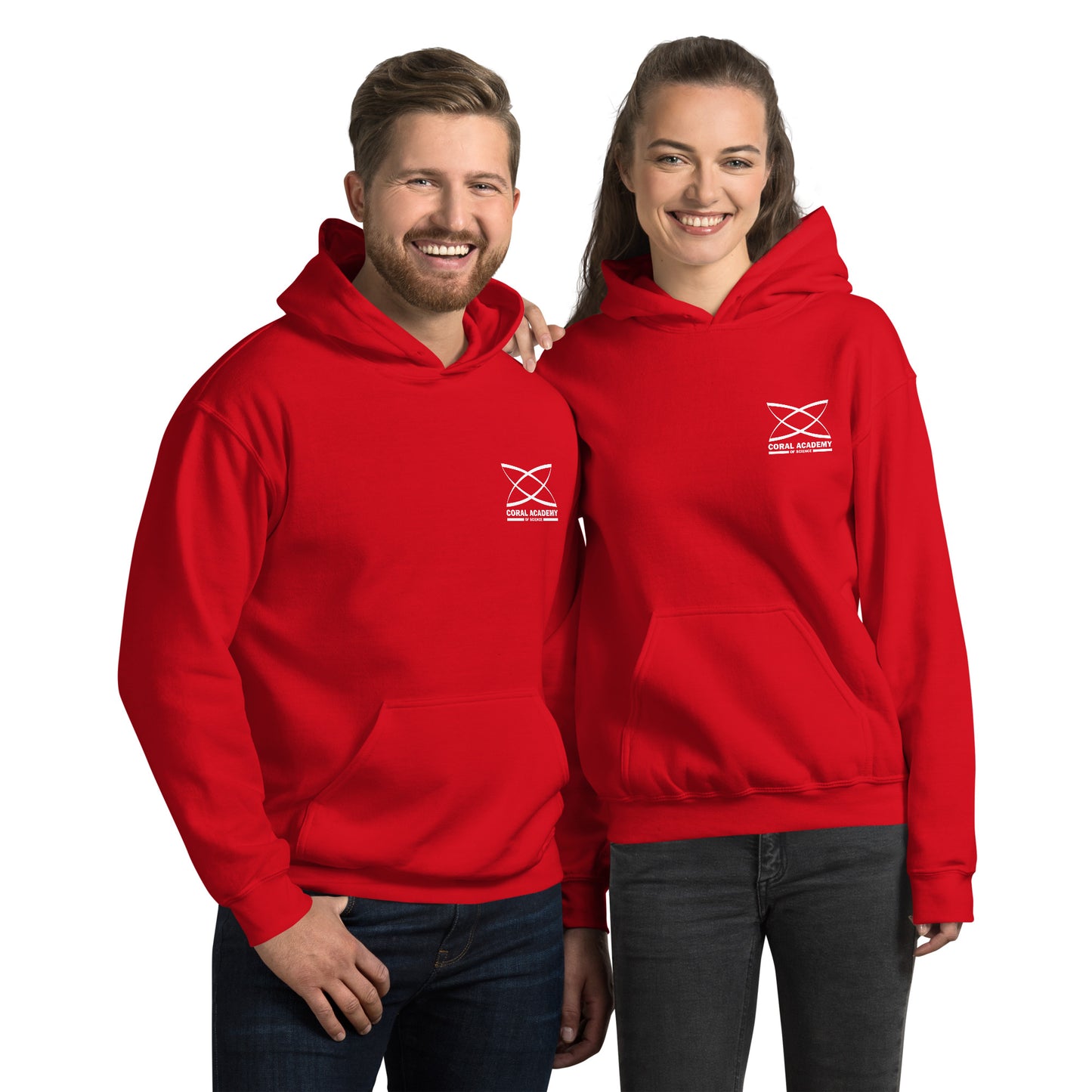 Coral Pocket Logo Unisex Hoodie