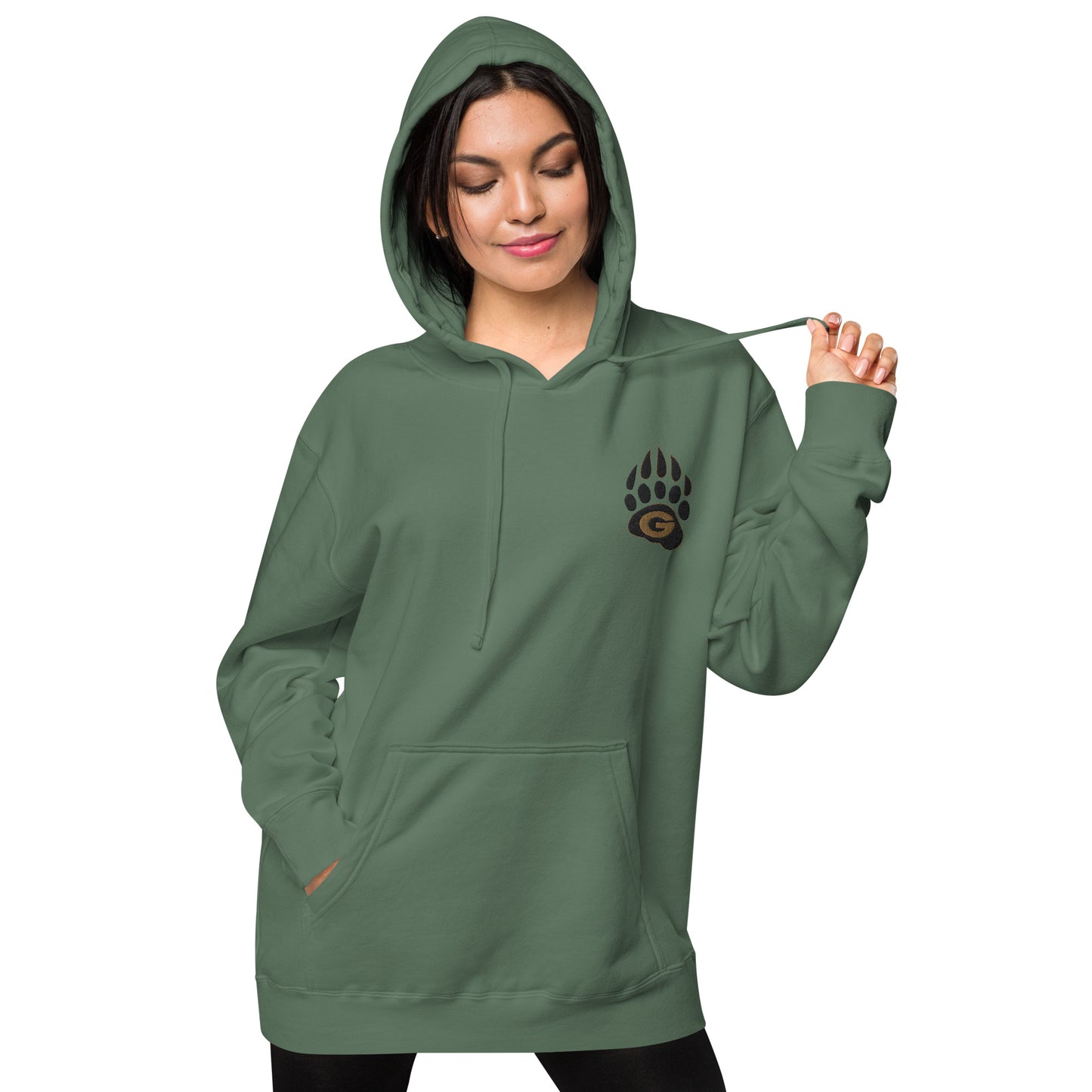 10U Grizzlies Embroidered Unisex Pigment-Dyed Hoodie