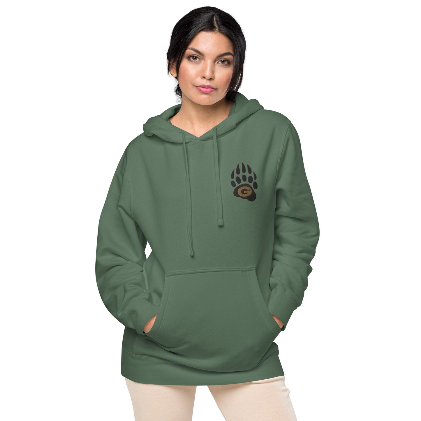 10U Grizzlies Embroidered Unisex Pigment-Dyed Hoodie