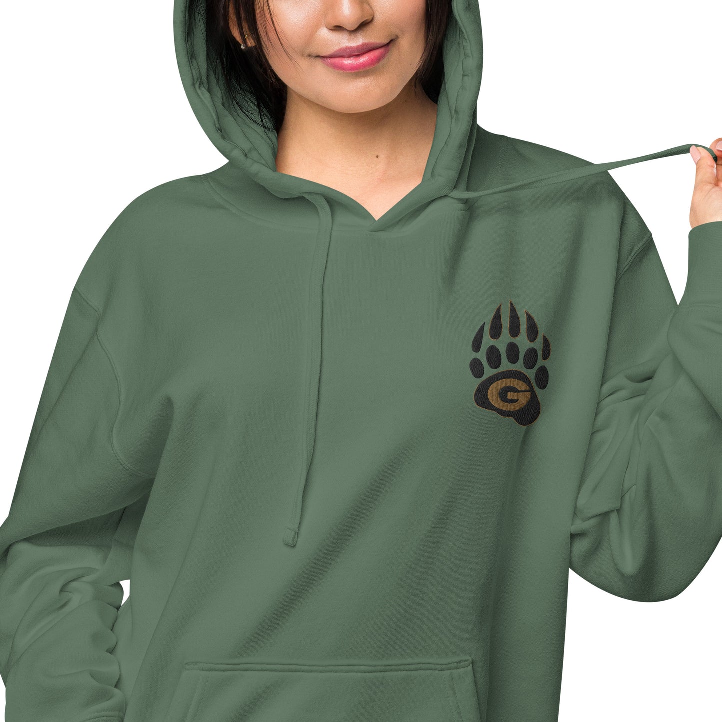 10U Grizzlies Embroidered Unisex Pigment-Dyed Hoodie