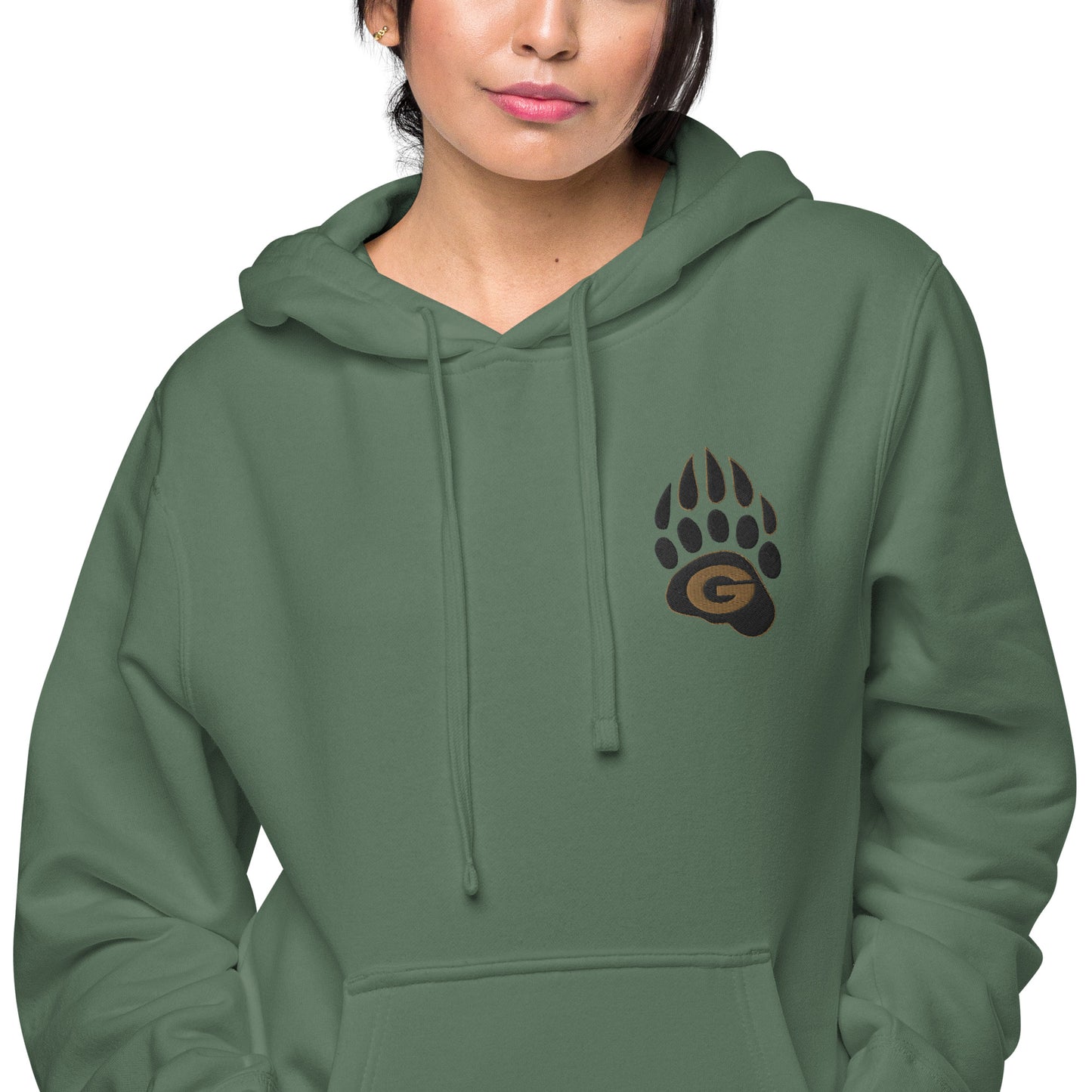 10U Grizzlies Embroidered Unisex Pigment-Dyed Hoodie