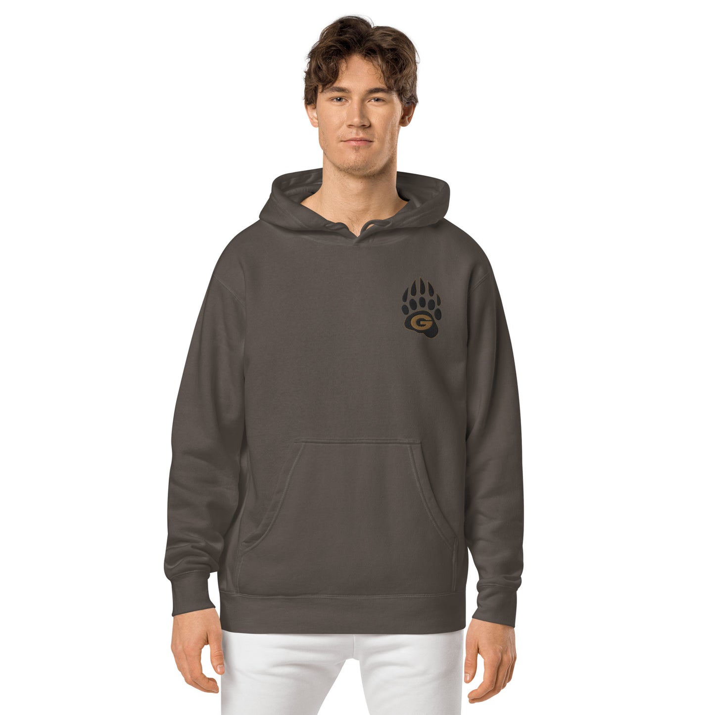 10U Grizzlies Embroidered Unisex Pigment-Dyed Hoodie