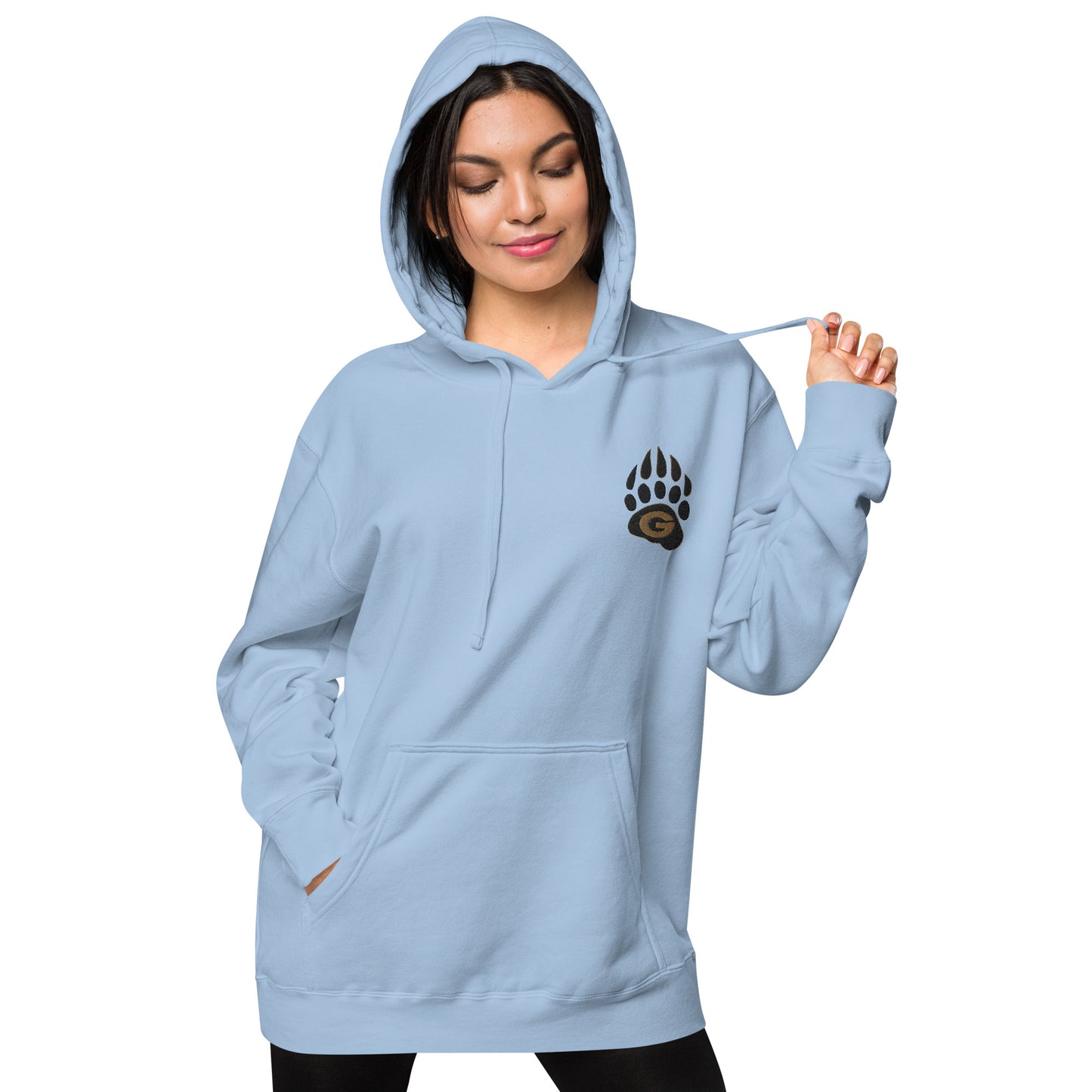 10U Grizzlies Embroidered Unisex Pigment-Dyed Hoodie