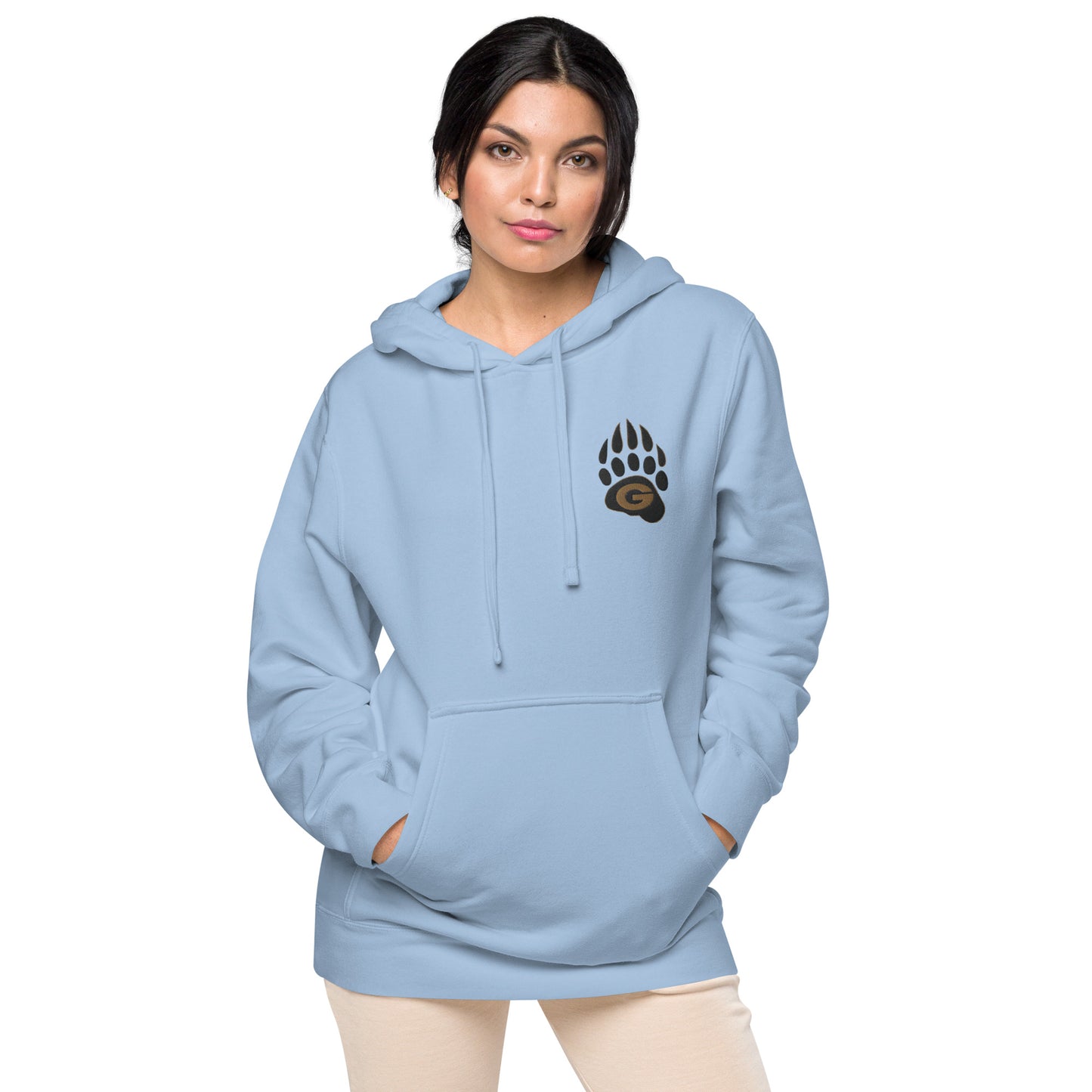 10U Grizzlies Embroidered Unisex Pigment-Dyed Hoodie