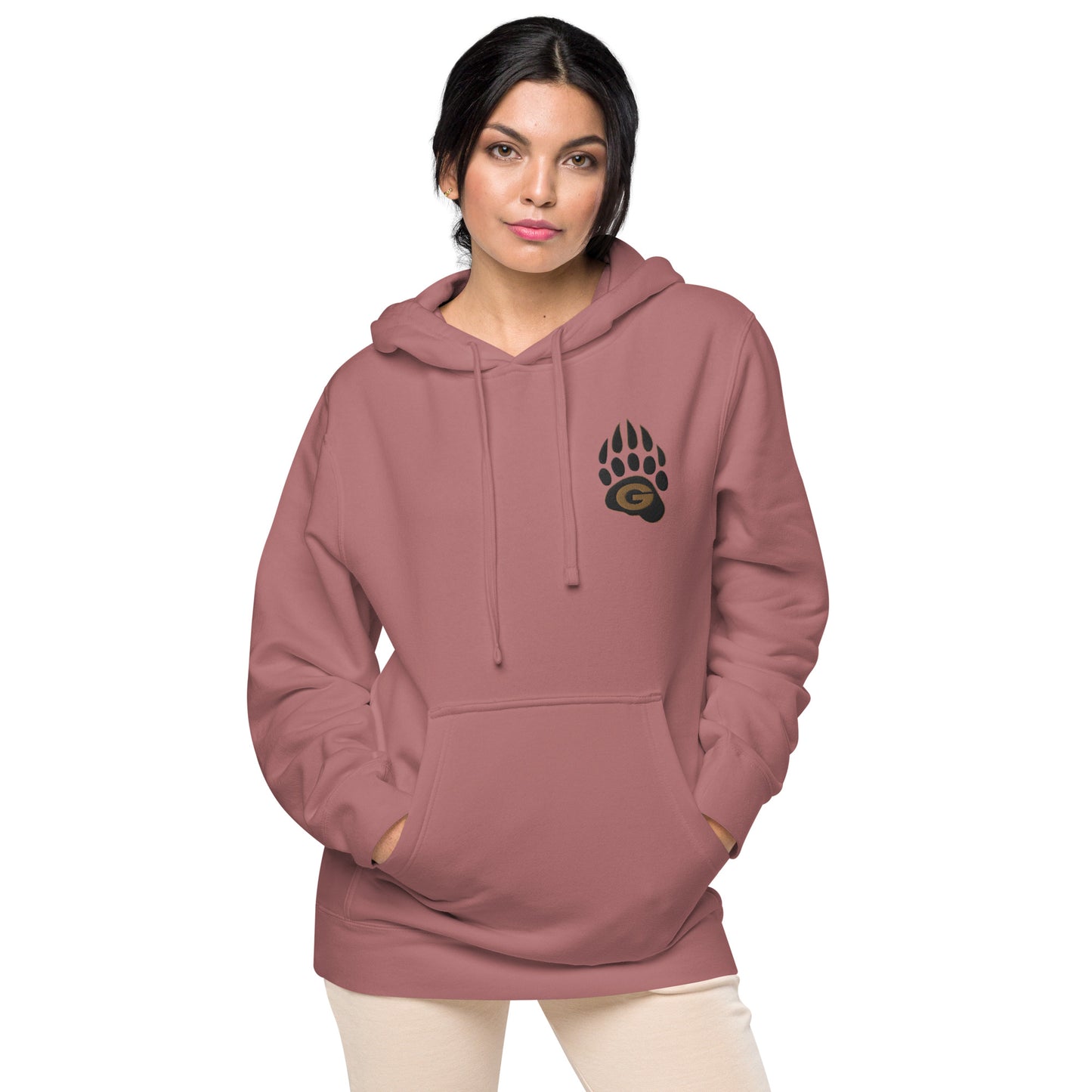 10U Grizzlies Embroidered Unisex Pigment-Dyed Hoodie