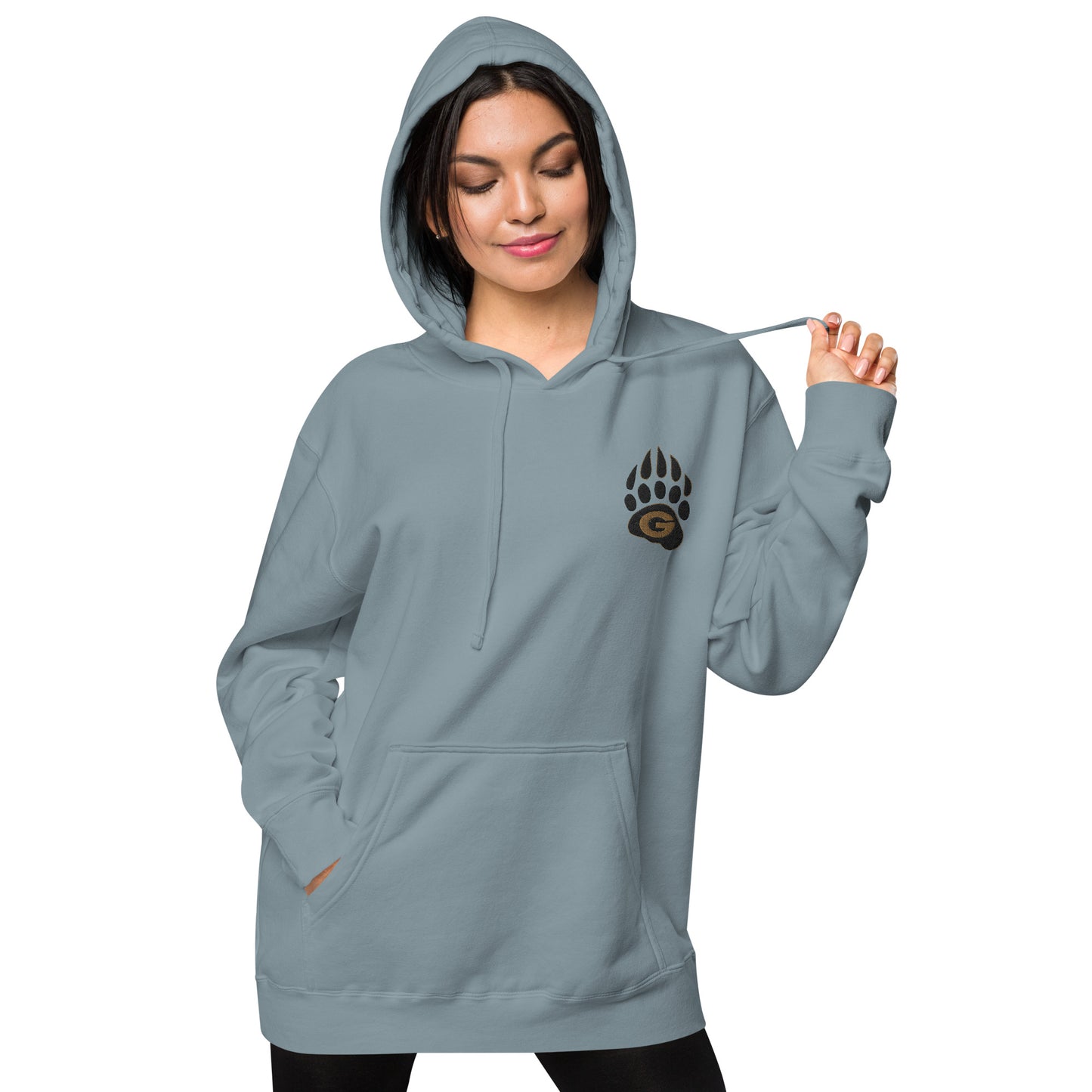 10U Grizzlies Embroidered Unisex Pigment-Dyed Hoodie
