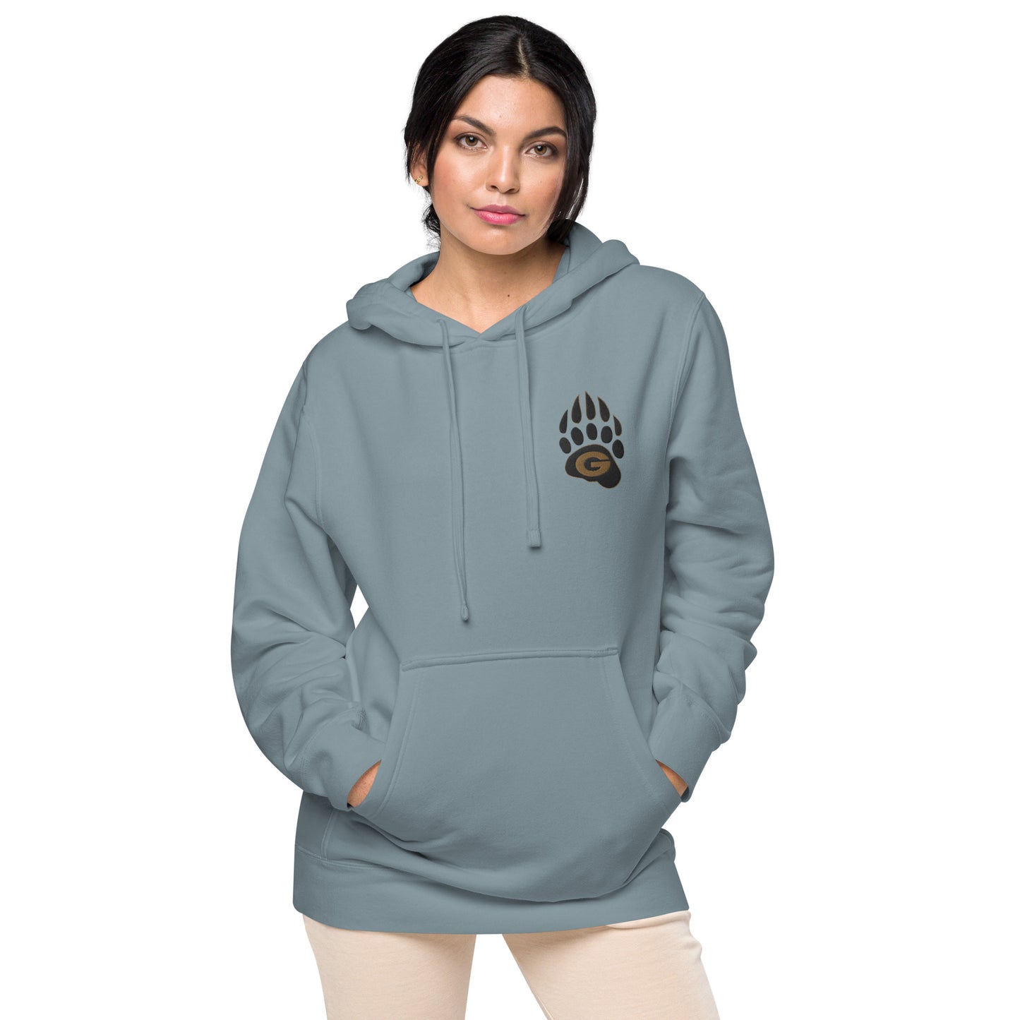 10U Grizzlies Embroidered Unisex Pigment-Dyed Hoodie