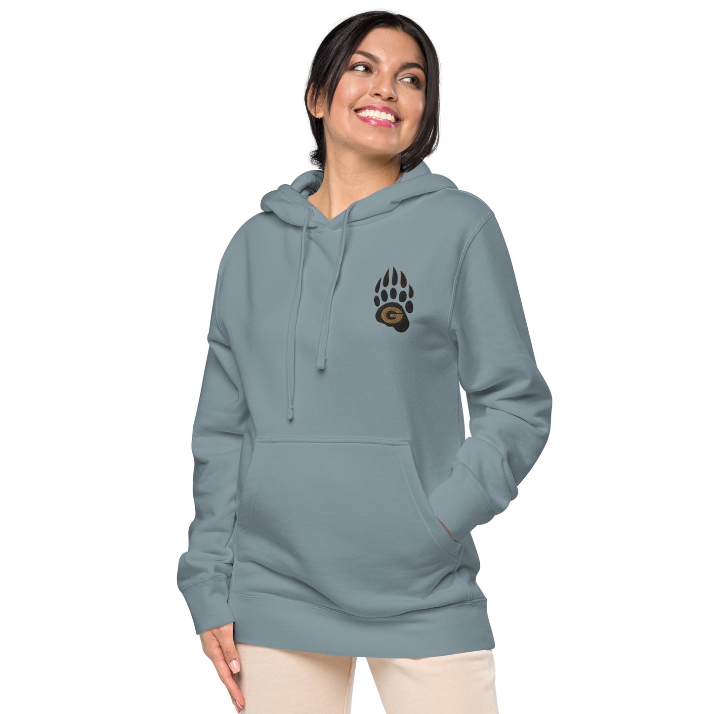 10U Grizzlies Embroidered Unisex Pigment-Dyed Hoodie