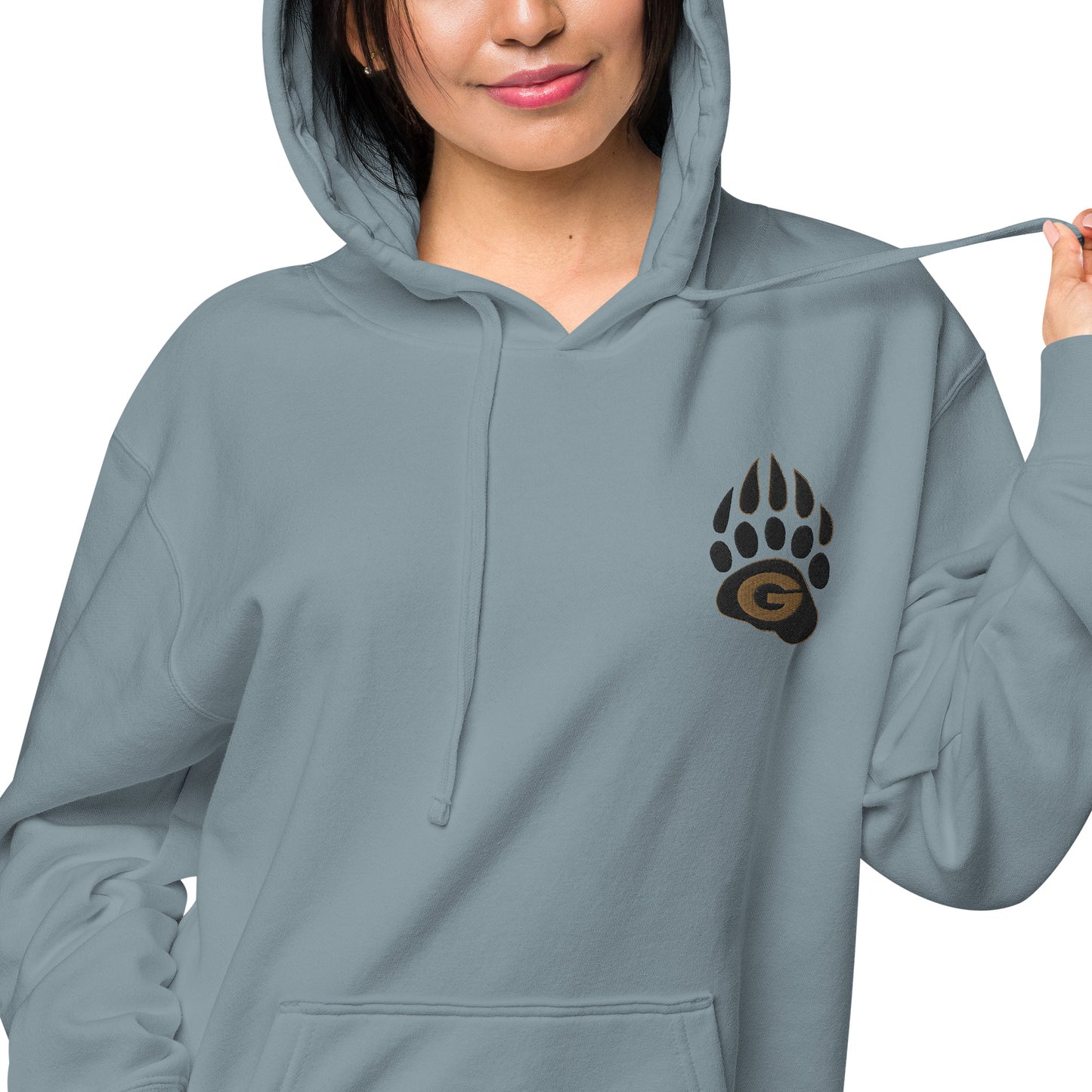 10U Grizzlies Embroidered Unisex Pigment-Dyed Hoodie