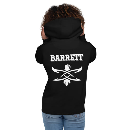 Custom Coral Academy Name Falcon Back Unisex Hoodie