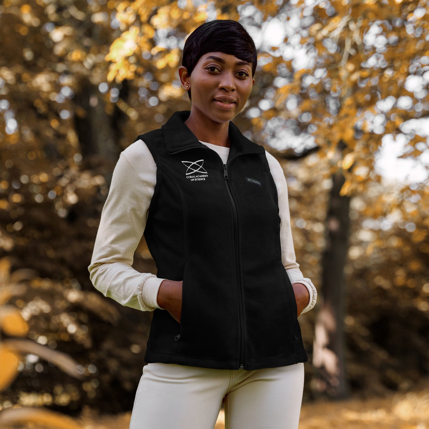 Coral Academy Embroidered Women’s Columbia Fleece Vest