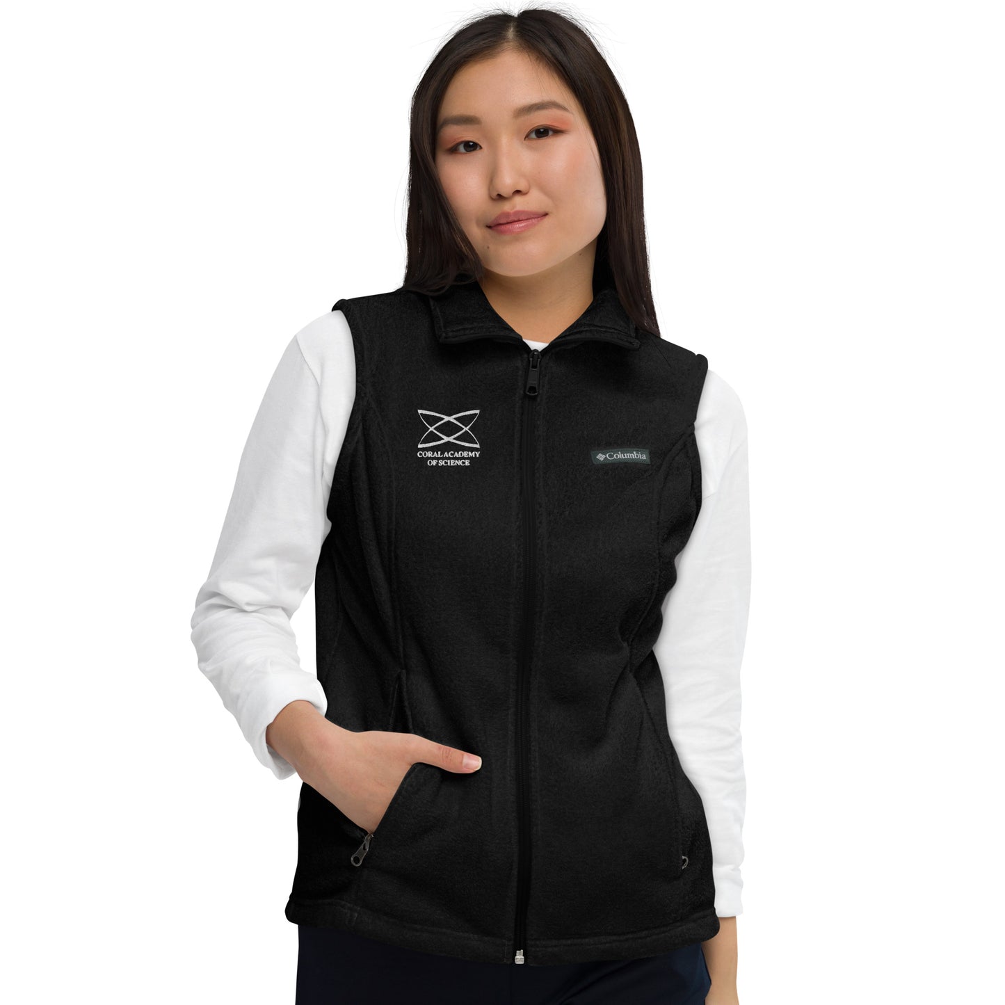 Coral Academy Embroidered Women’s Columbia Fleece Vest